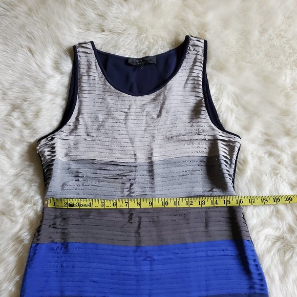 Rag & Bone Blue Layered Silk Color Block Dress Size Large - Picture 13 of 15